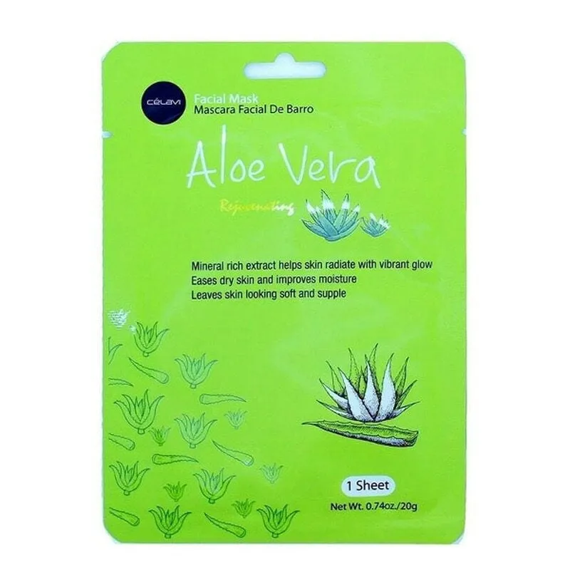 Essence Facial Sheet Mask Moisturizing Skin Care - Aloe Vera (24 units)