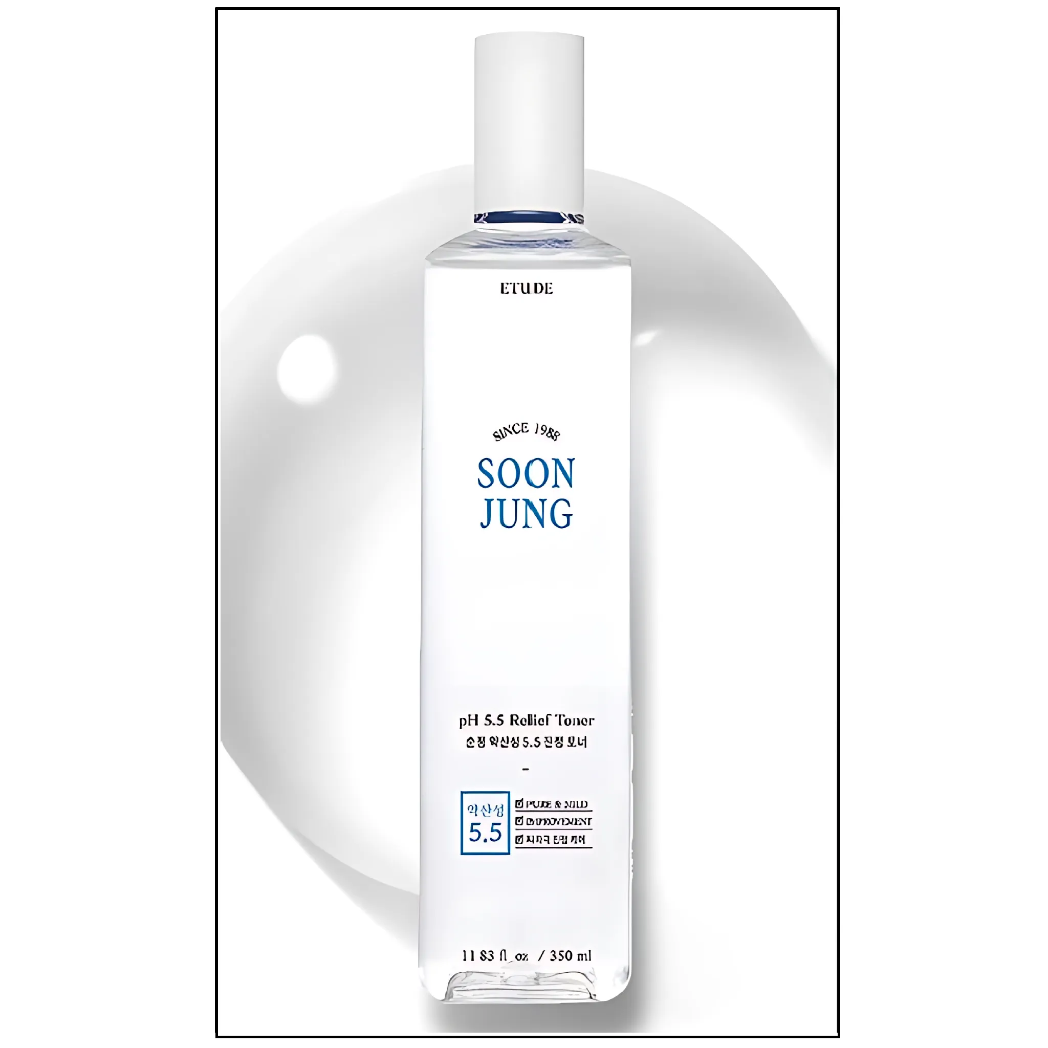 Etude Soon Jung pH 5.5 Relief Toner - Alcohol-Free, Soothing Low pH Formula for Sensitive Skin