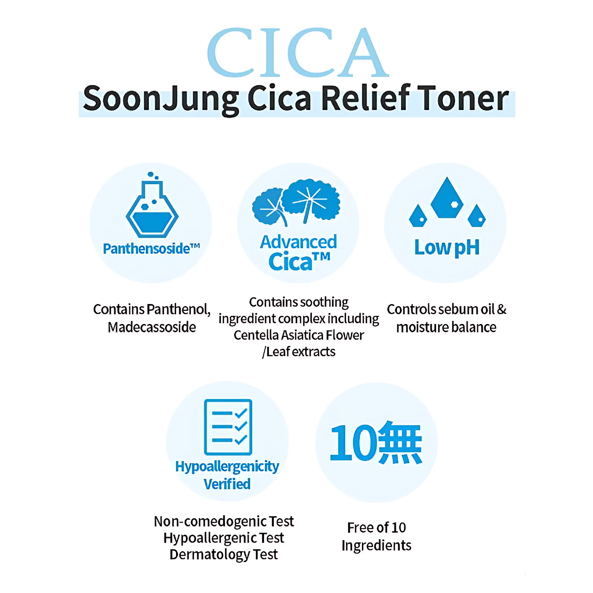 Etude Soon Jung pH 5.5 Relief Toner - Alcohol-Free, Soothing Low pH Formula for Sensitive Skin