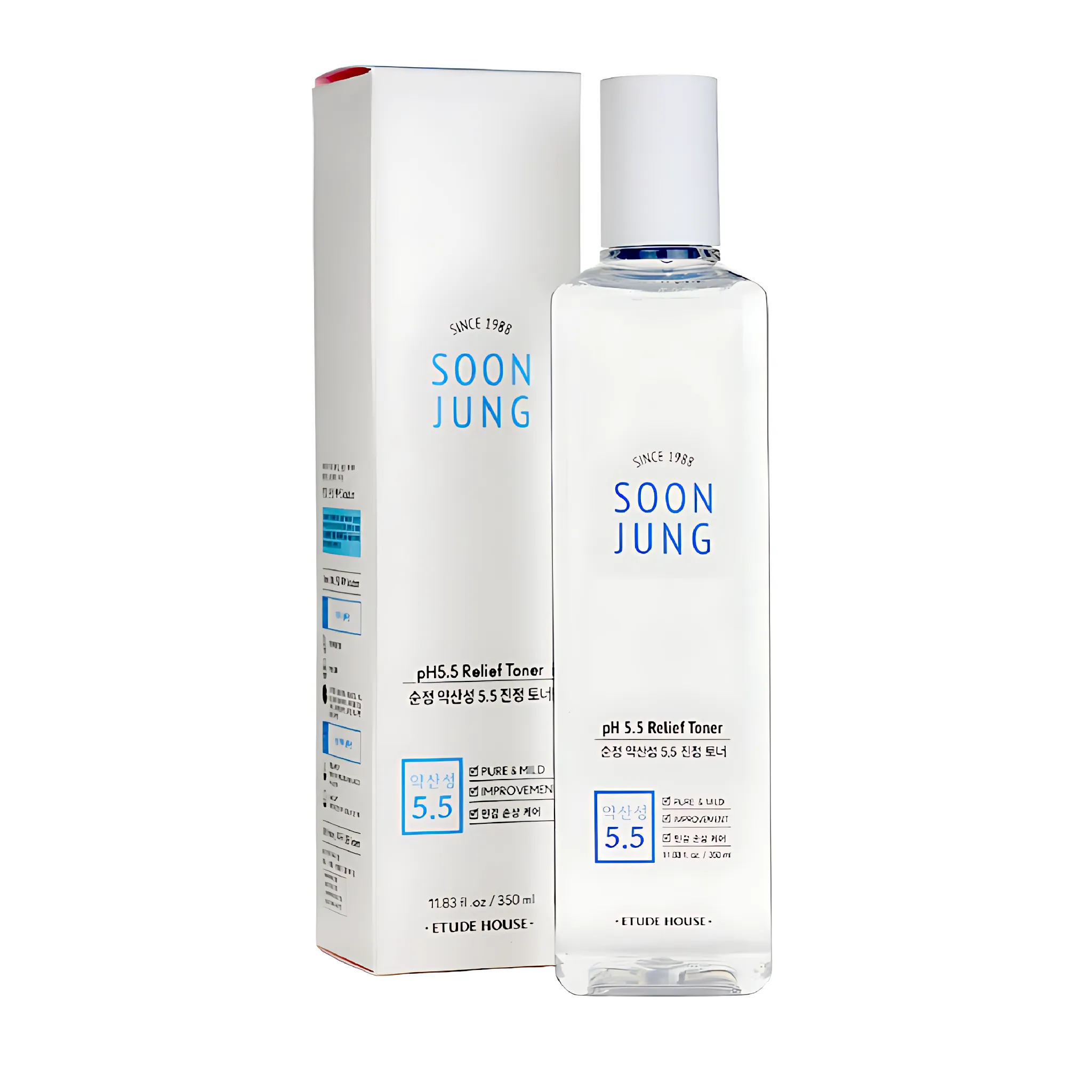 Etude Soon Jung pH 5.5 Relief Toner - Alcohol-Free, Soothing Low pH Formula for Sensitive Skin