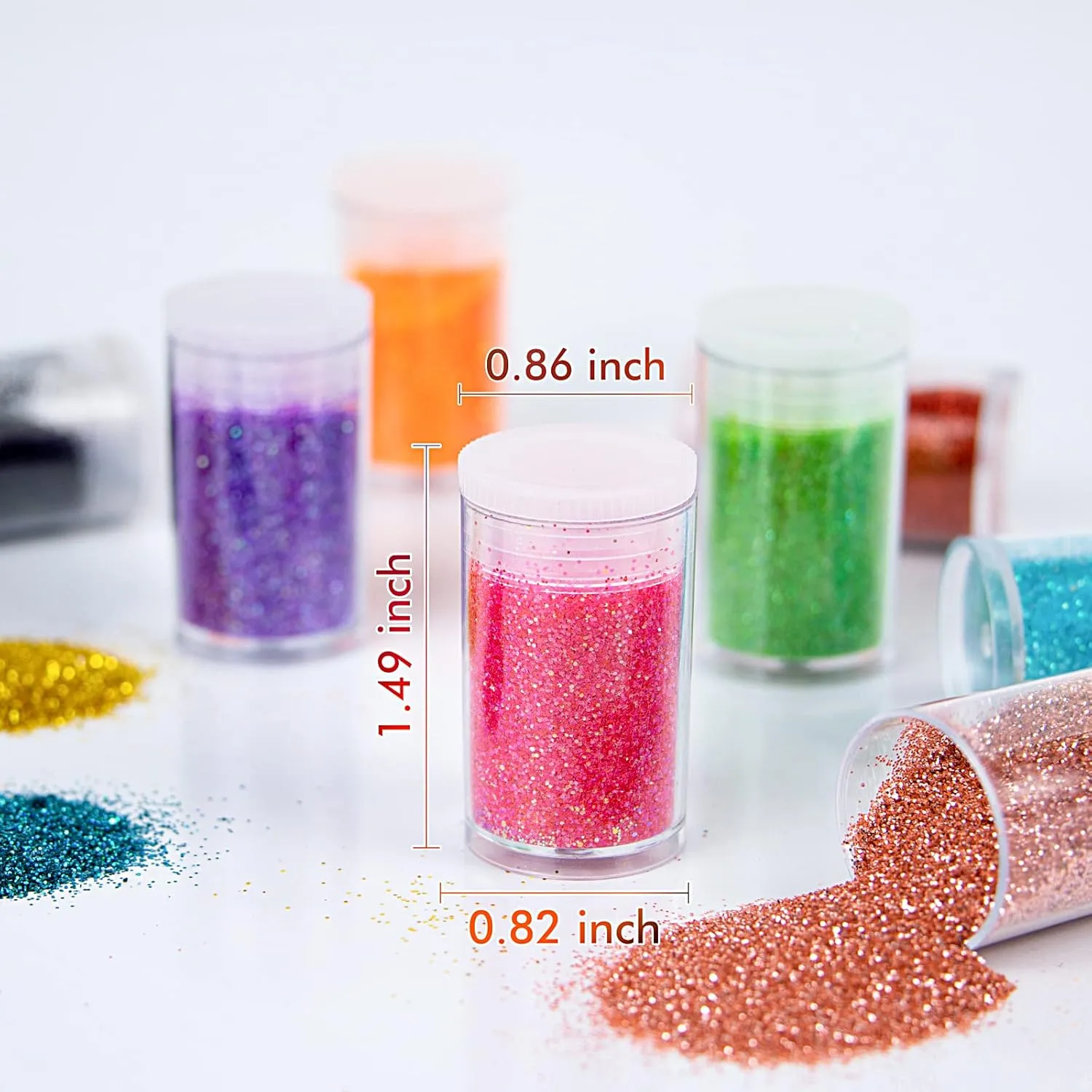 Extra Fine Glitter, Set of 36 Colors Holographic Cosmetic Glitter, Body Nail Arts Face Hair Eye Lip Gloss Makeup, Slime, Tumbler and Epoxy Resin Crafts Loose Powder Shaker