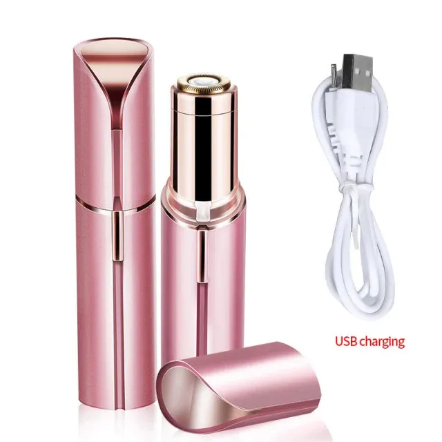 Facial Hair Removal Electric Razor Shaver Rechargeable for Lips, Chin, Armpit, Peach Fuzz, Cheek Women