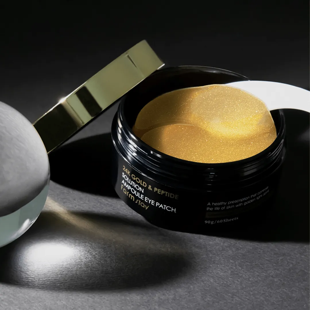Farmstay 24K Gold & Peptide Solution Ampoule Eye Patch (60 Sheets)