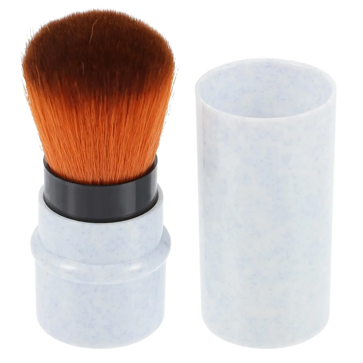 Gatuida Retractable Blush Brush Telescopic Makeup Tool for Loose Powder Fluffy Synthetic Bristles for Easy Blending for Teens Professionals for Travel