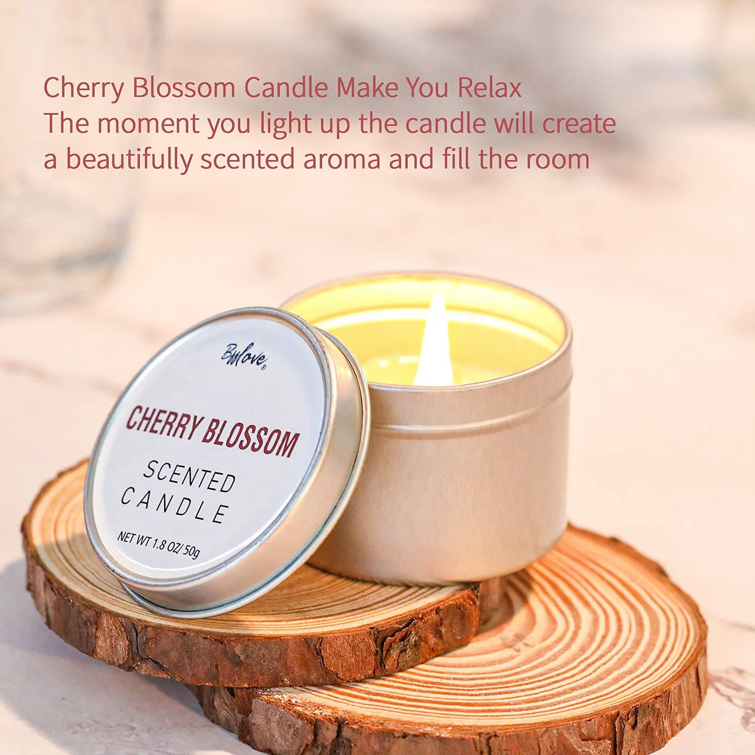 Gifts for Women, Bath and Body Set with Cherry Blossom Scent Spa Gift Set for Her, Including Massage Oil, Scented Candle, Bath Salt, Hand Cream and Soap. Christmas Gifts Box for Women,5 Pcs Bath Set