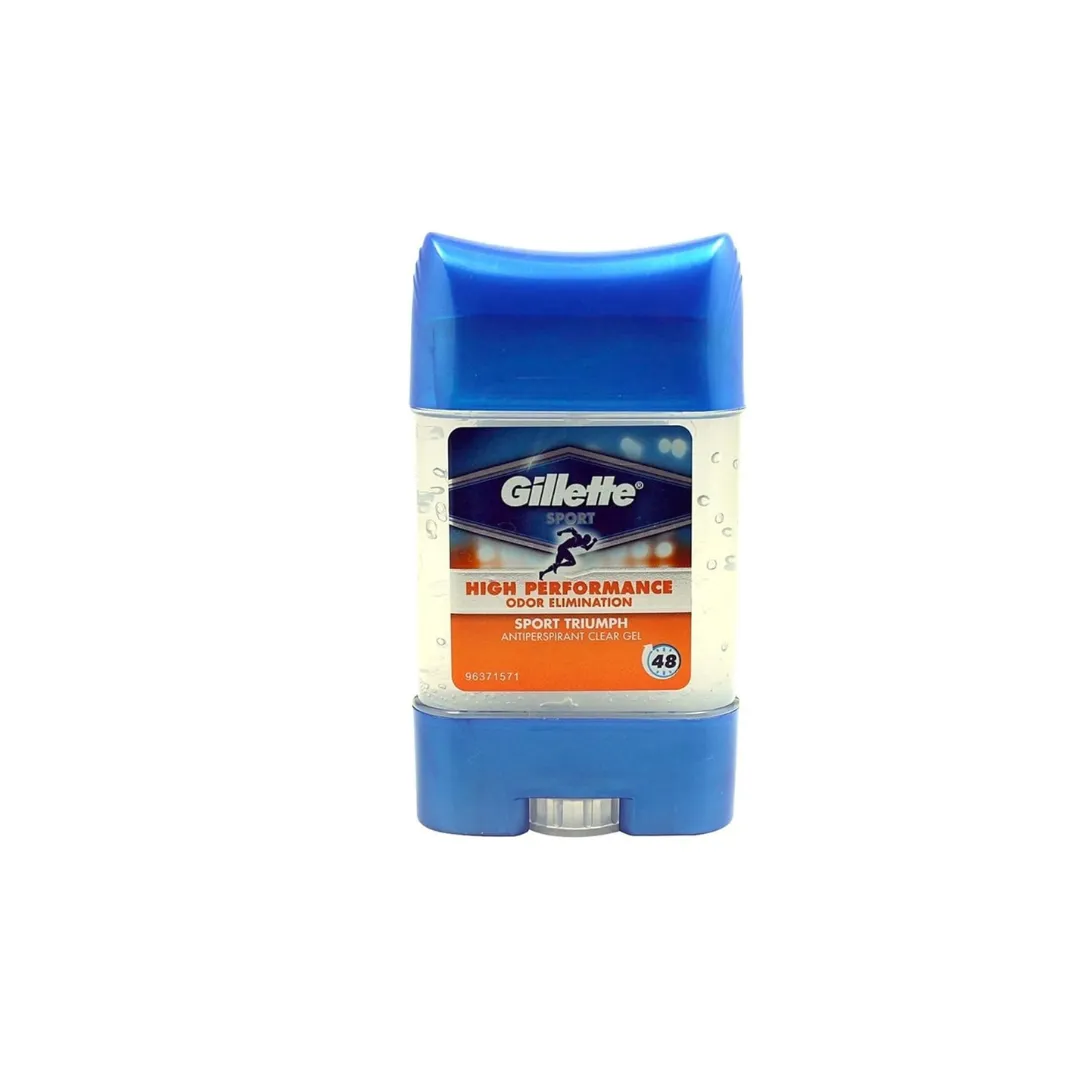 Gillette High Performance Sport Triumph Clear Gel Deodorant for Men 70g – Long-Lasting Sweat Protection & Fresh Scent for Active Men