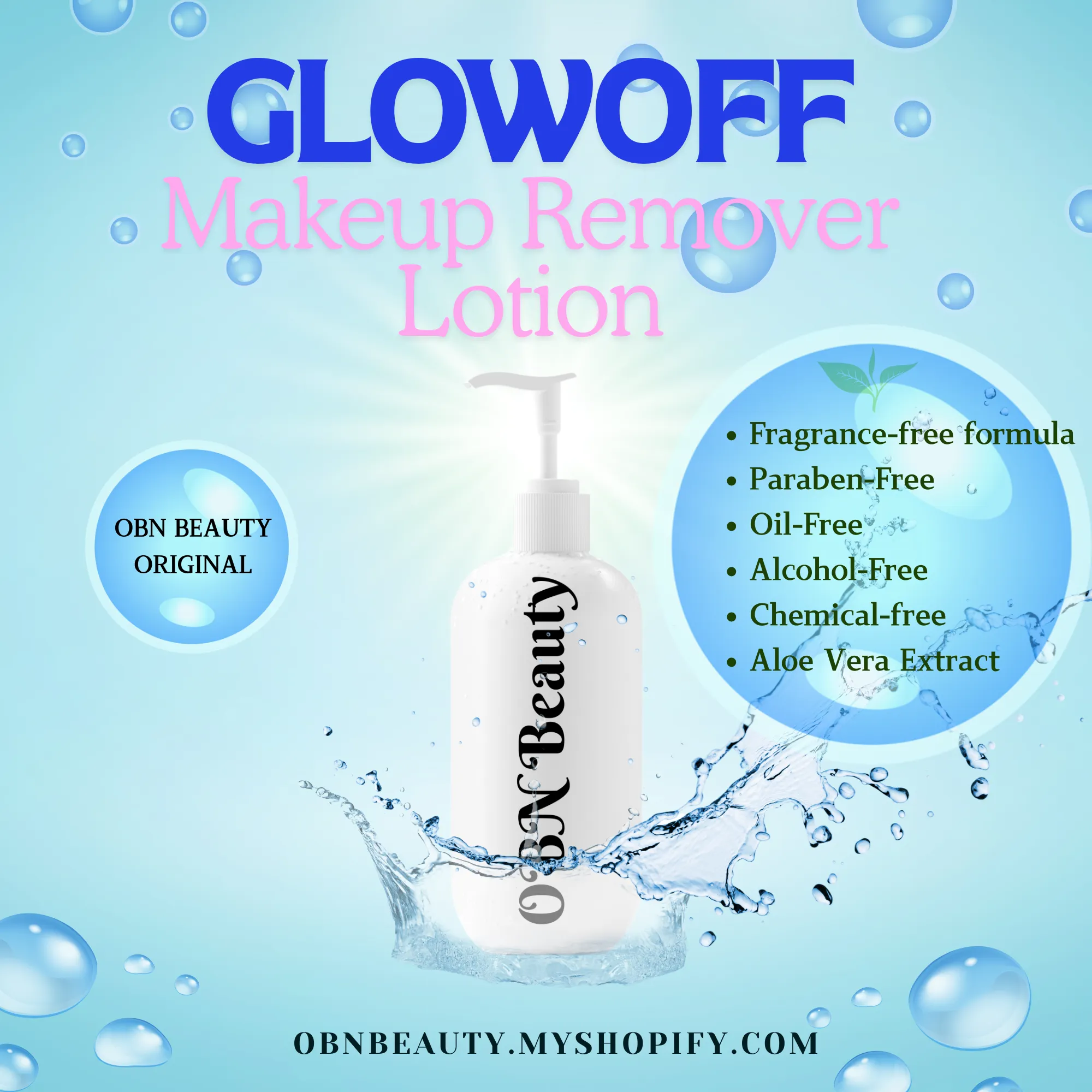 GlowOff- Makeup Remover Lotion