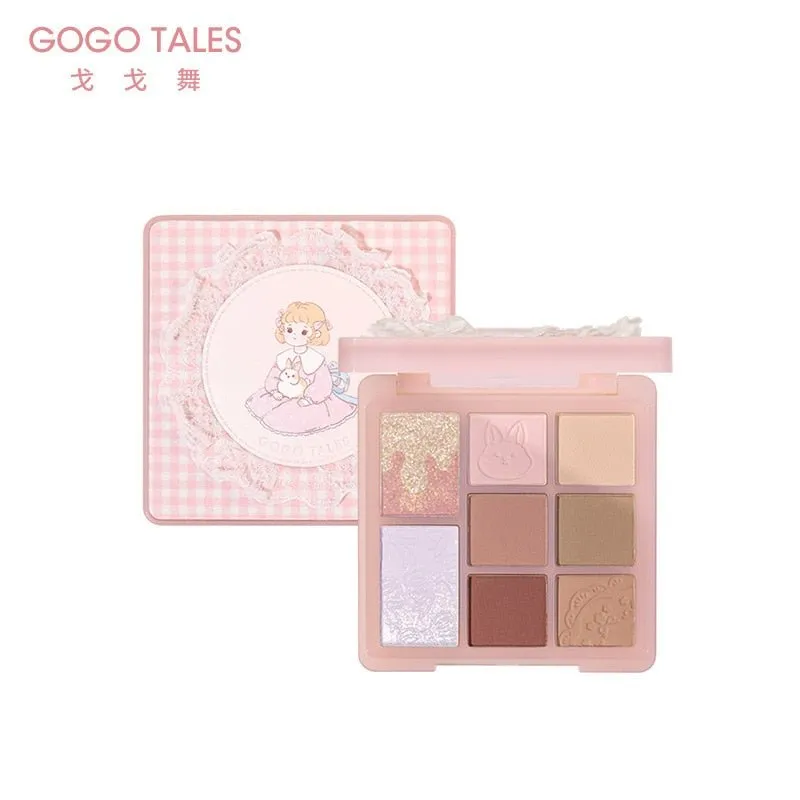 Gogotales Mori Princess Eyeshadow Plate  Make Up Palette Cute Make Up Shadow Palette 8 Colors  Shimmer Matte  Eye Shadow
