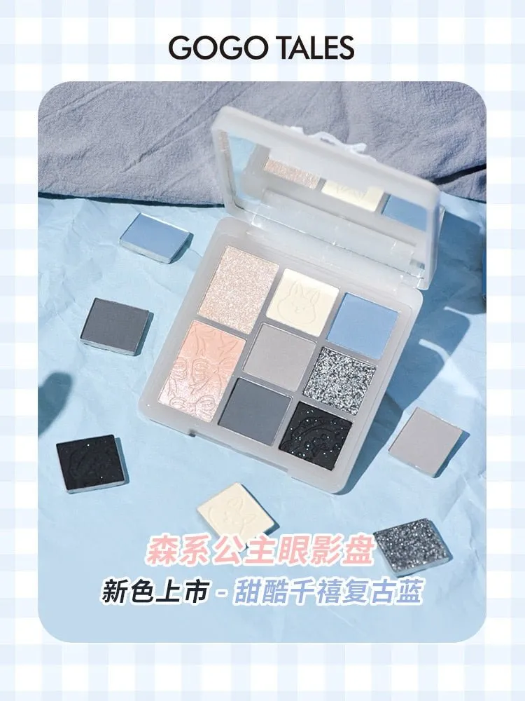 Gogotales Mori Princess Eyeshadow Plate  Make Up Palette Cute Make Up Shadow Palette 8 Colors  Shimmer Matte  Eye Shadow