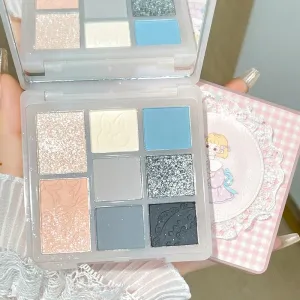 Gogotales Mori Princess Eyeshadow Plate  Make Up Palette Cute Make Up Shadow Palette 8 Colors  Shimmer Matte  Eye Shadow