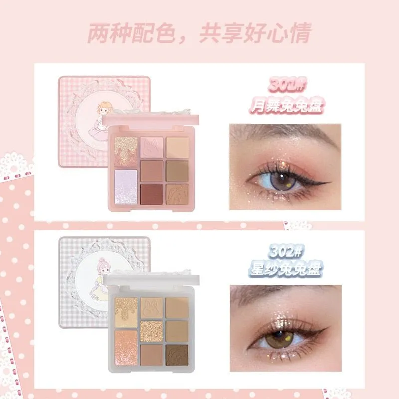 Gogotales Mori Princess Eyeshadow Plate  Make Up Palette Cute Make Up Shadow Palette 8 Colors  Shimmer Matte  Eye Shadow