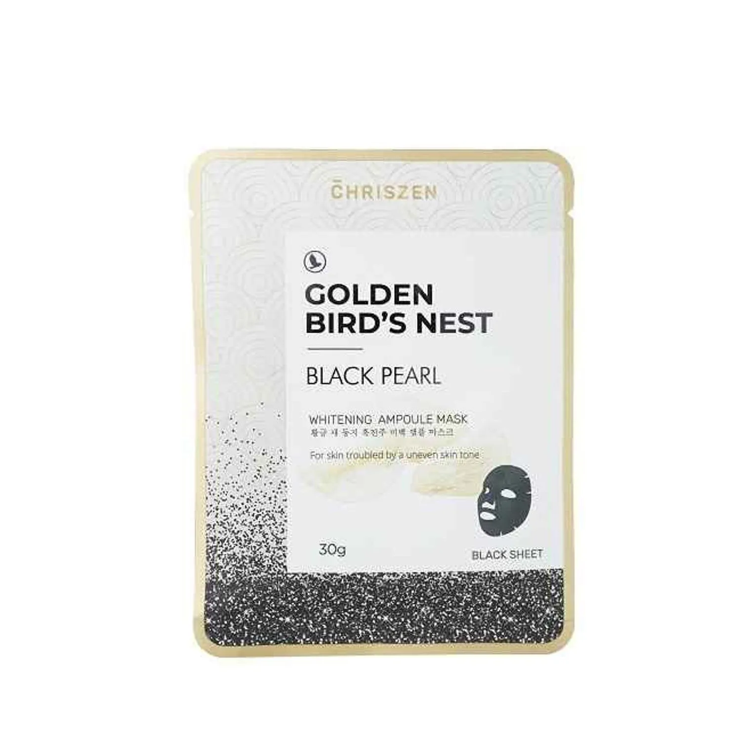 Golden Bird's Nest & Black Pearl Whitening Ampoule Mask