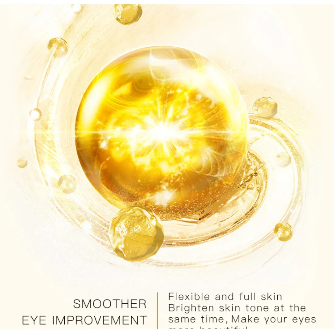 Golden Bliss: 24k Gold Infused Restful Eye Mask: Reduces Wrinkles. Eliminates Eye Bags and Circles, 2 oz. (12 pairs)