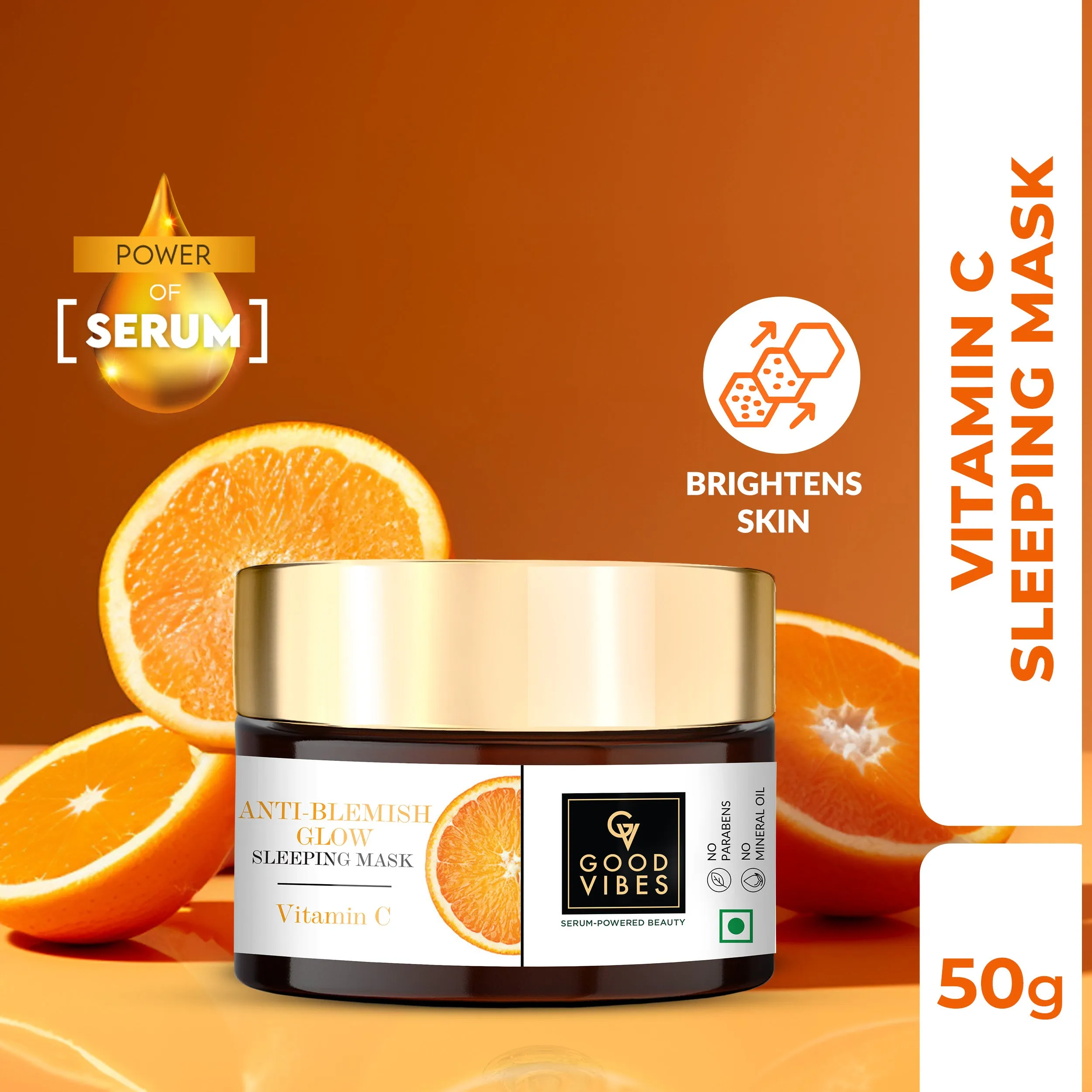 Good Vibes Anti Blemish Glow Sleeping Mask Vitamin C with Power Of Serum (50 g)