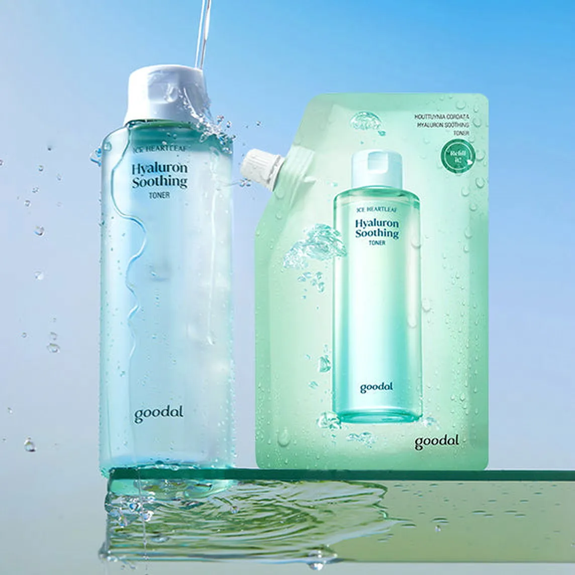 goodal Heartleaf Hyaluron Soothing Toner 350ml   Refill 350ml