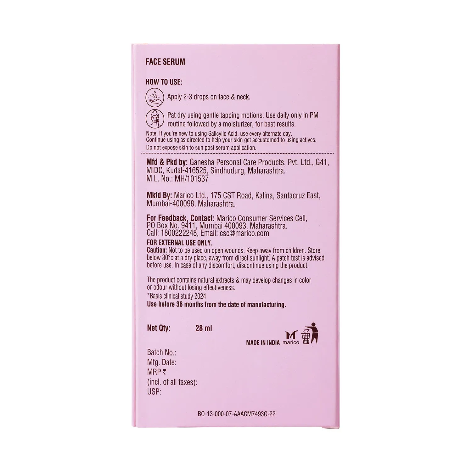 Guava Groove Acne Clarifying Face Serum with 2% Salicylic Acid | For oily skin | 28ml