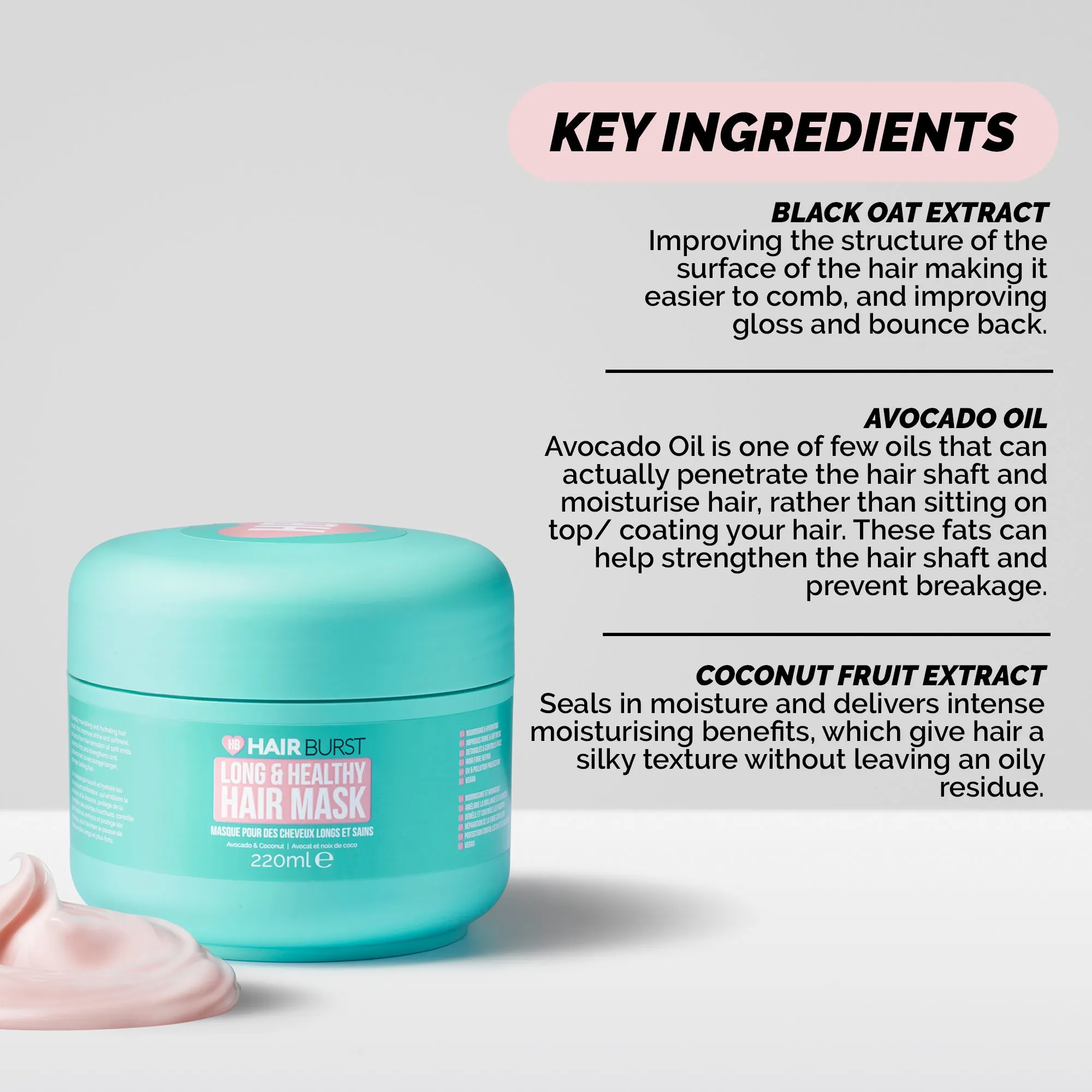Hairburst Long and Healthy Hair Mask 220ml (exp: Feb 2025)