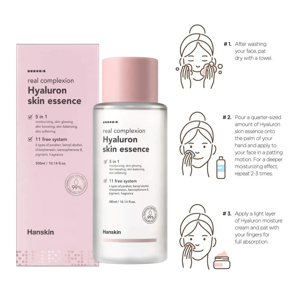 Hanskin Real Complexion Hyaluronic Skin Essence 5-in-1