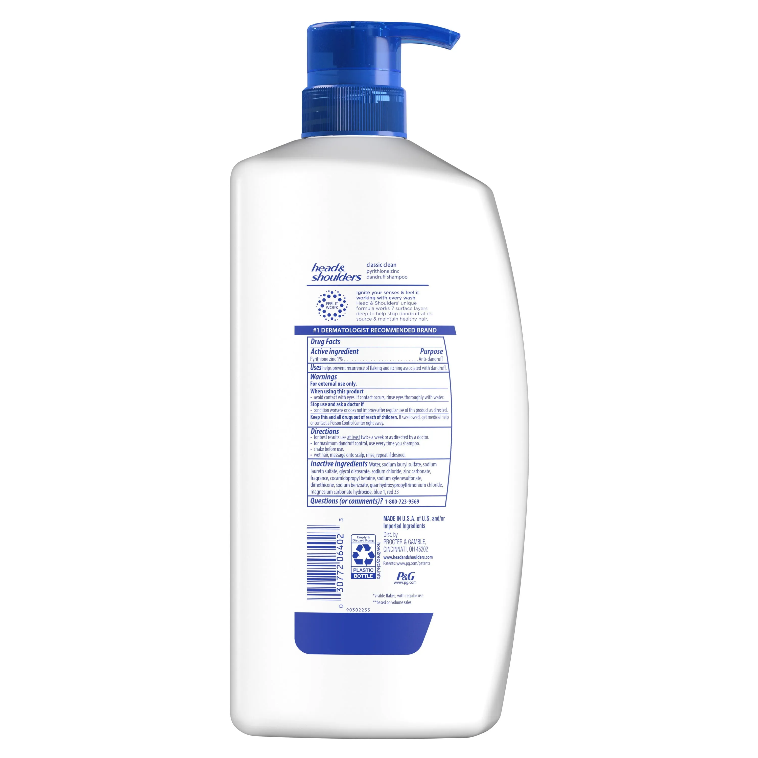 Head and Shoulders Dandruff Shampoo, Classic Clean, 28 oz, High Quality