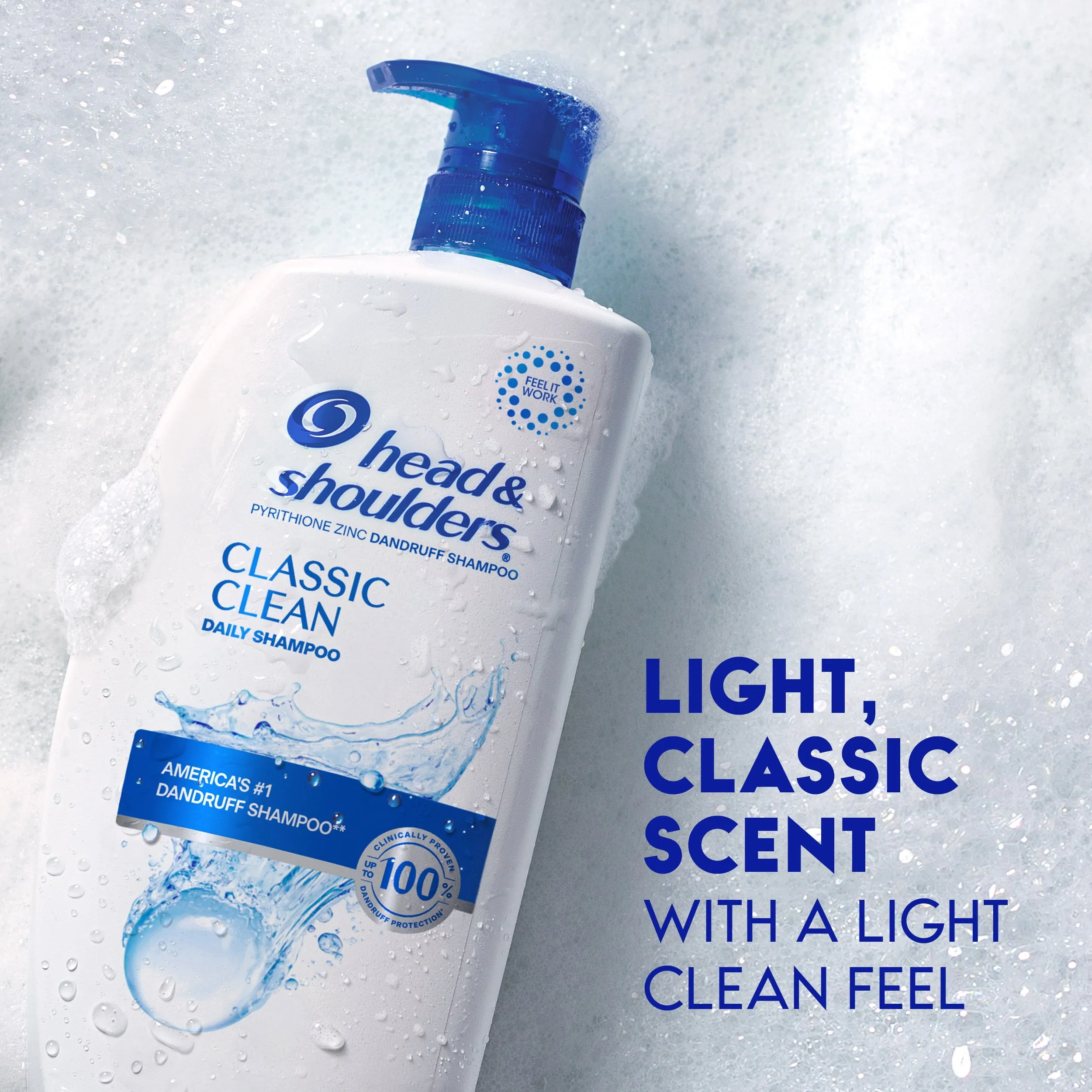 Head and Shoulders Dandruff Shampoo, Classic Clean, 28 oz, High Quality