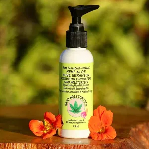 Hemp Aloe Rose Geranium Hand Moisturiser – 125ml