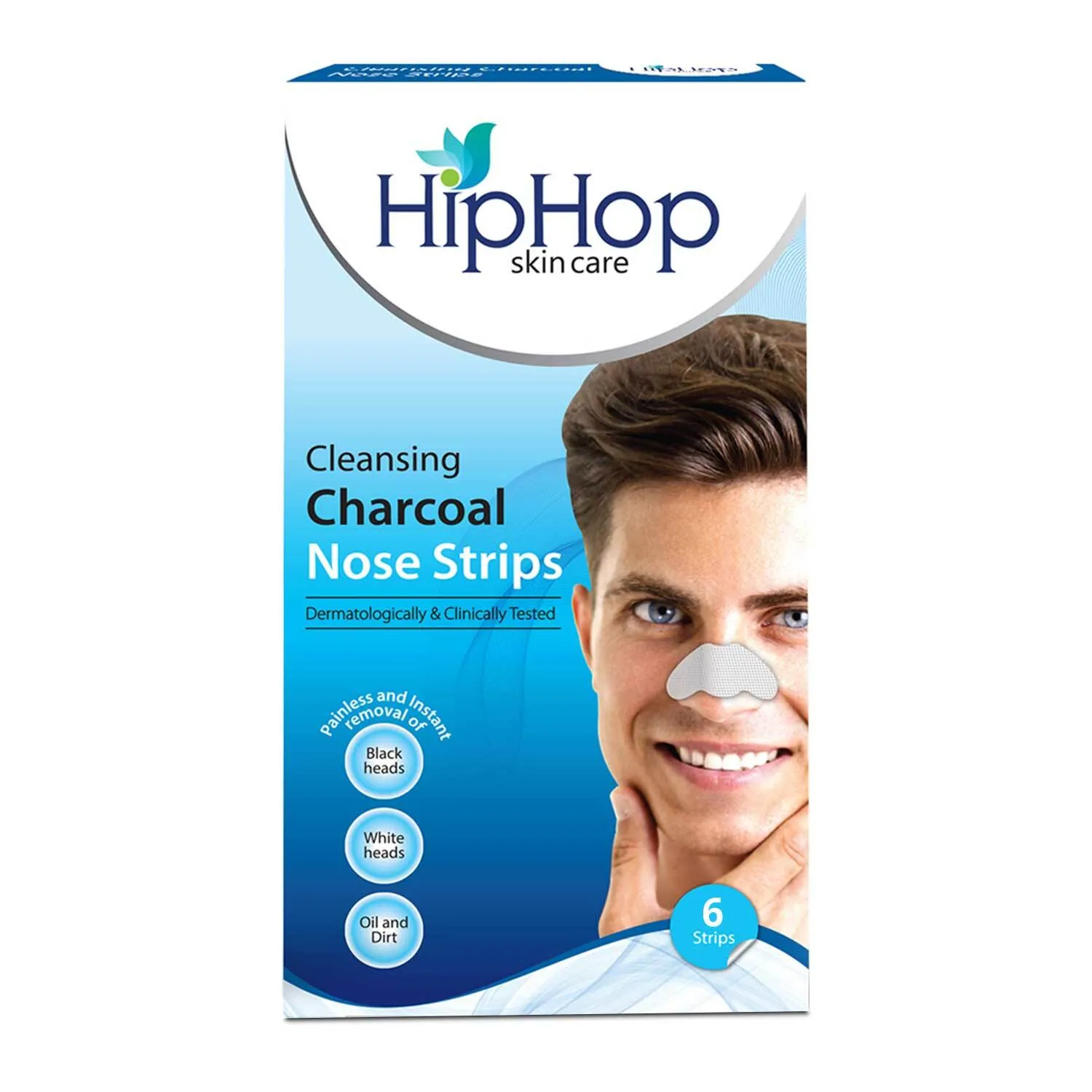 HipHop Blackhead Remover Nose Strips for Men (Activated Charcoal, 6 Strips)   Hair Removal Cream for Men (60gm)