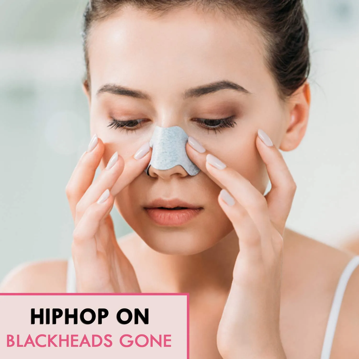 HipHop Blackhead Remover Nose Strips for Women (Activated Charcoal, 6 Strips)   Brightening Mud/Face Mask (Orange Peel Extract, 100 ml)
