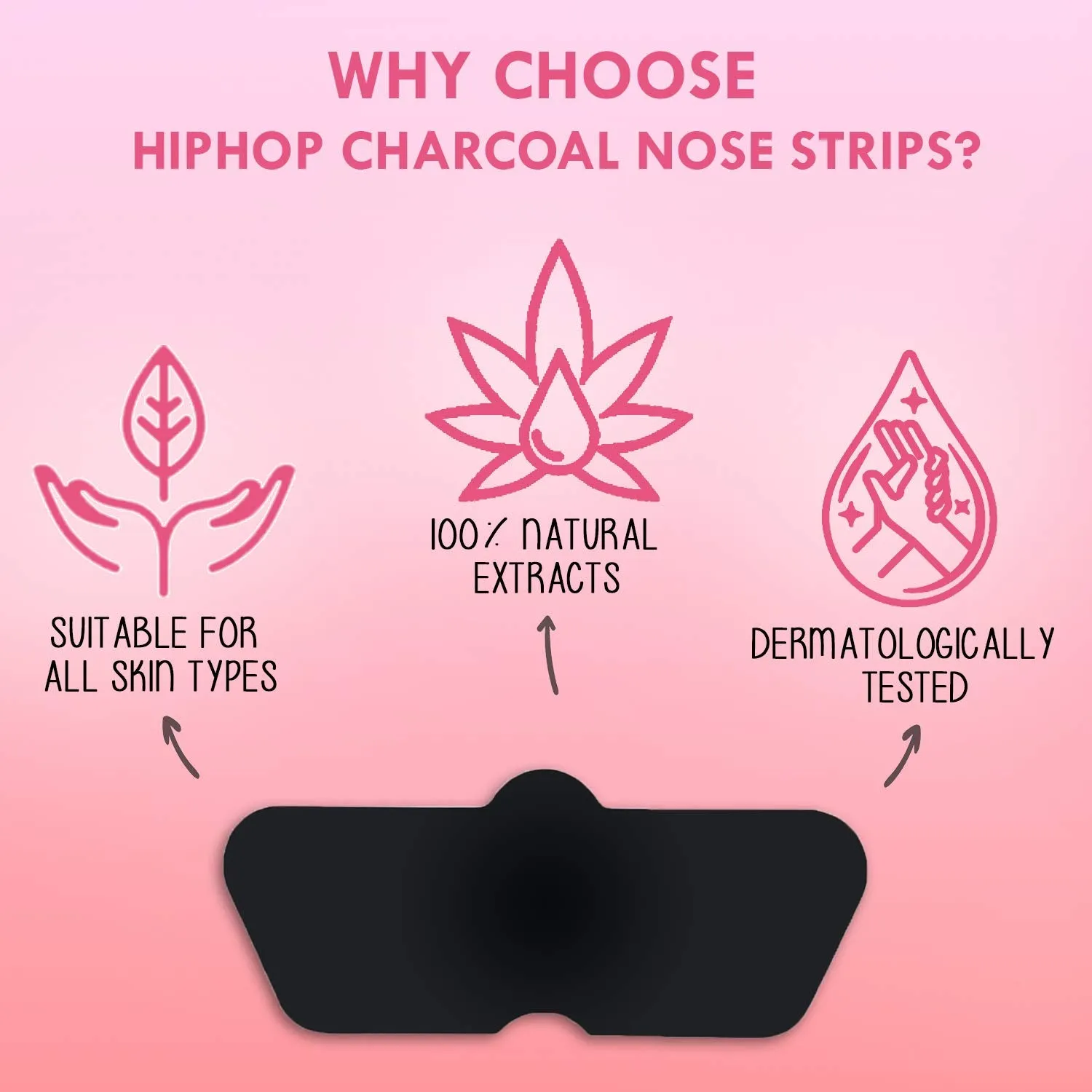 HipHop Blackhead Remover Nose Strips for Women (Activated Charcoal, 6 Strips)   Brightening Mud/Face Mask (Orange Peel Extract, 100 ml)