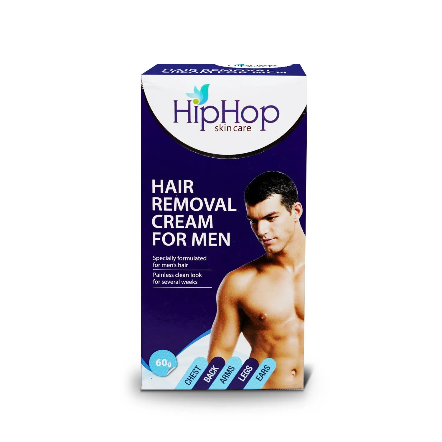 HipHop Body Wax Strips (Choco Extract, 8 Strips)   Hair Removal Cream for Men (60gm)