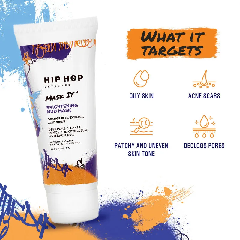 HipHop Brightening Mud Mask With Orange Peel Extract (100 ml)