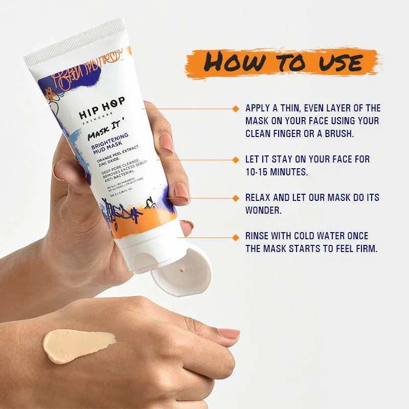 HipHop Brightening Mud Mask With Orange Peel Extract (100 ml)