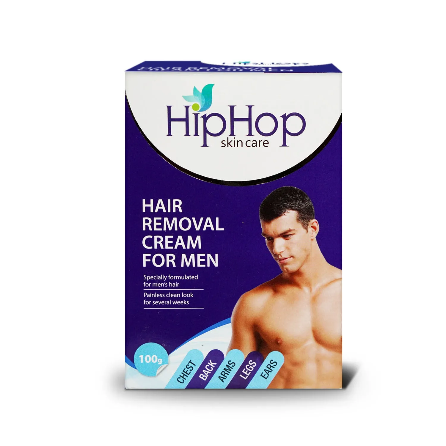 HipHop Facial Wax Strips (Argan Oil, 20 Strips)   Hair Removal Cream for Men (Aleo Vera, 100gm)