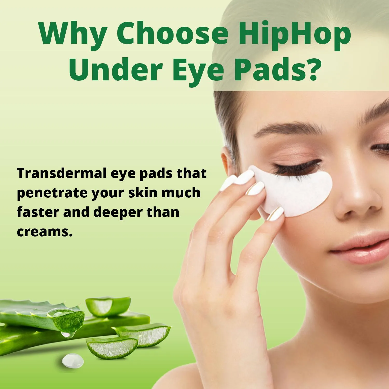 HipHop Facial Wax Strips (Argan Oil, 20 Strips)   Under Eye Pads (Multivitamin Gel, 5 Pairs)