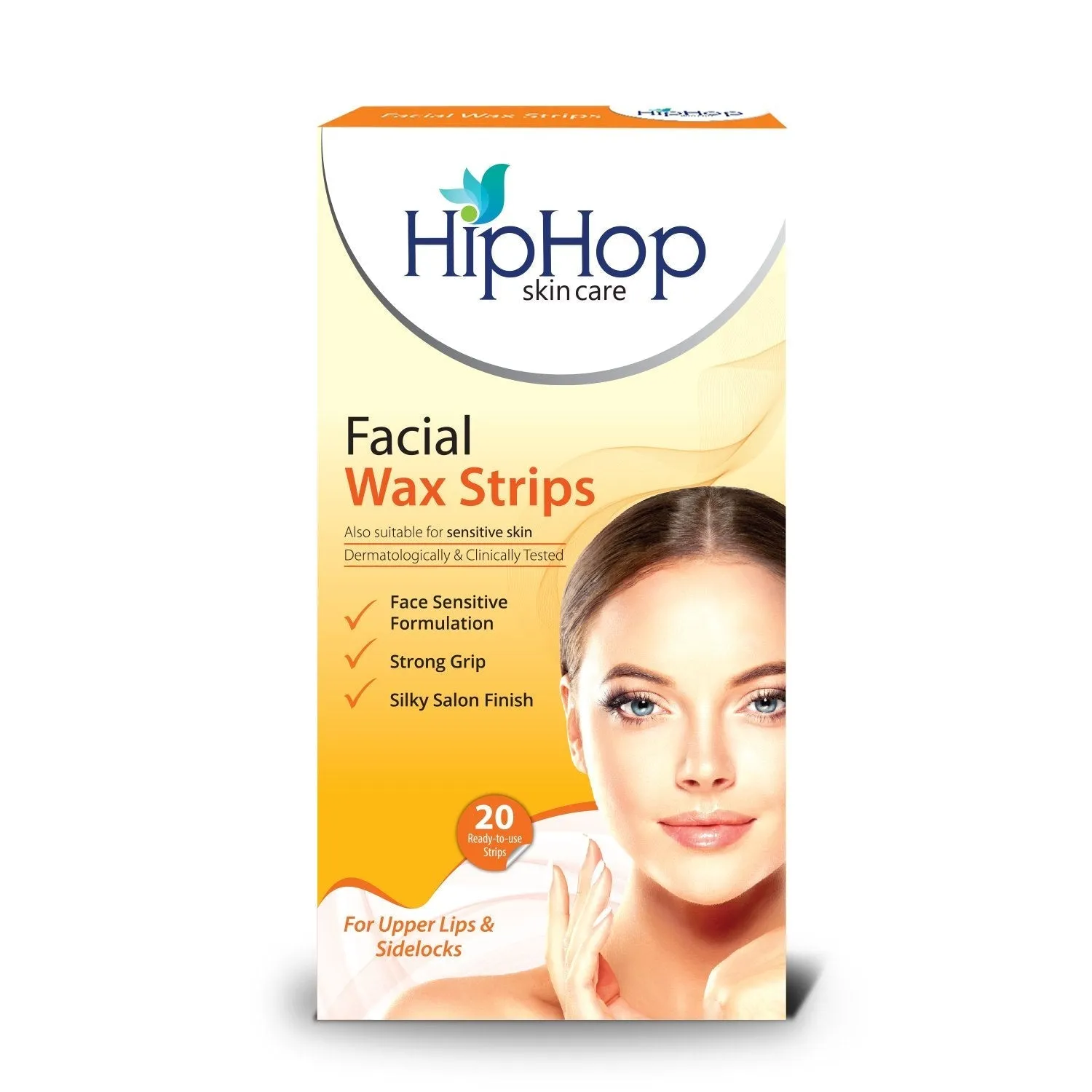HipHop Facial Wax Strips (Argan Oil, 20 Strips)   Under Eye Pads (Multivitamin Gel, 5 Pairs)