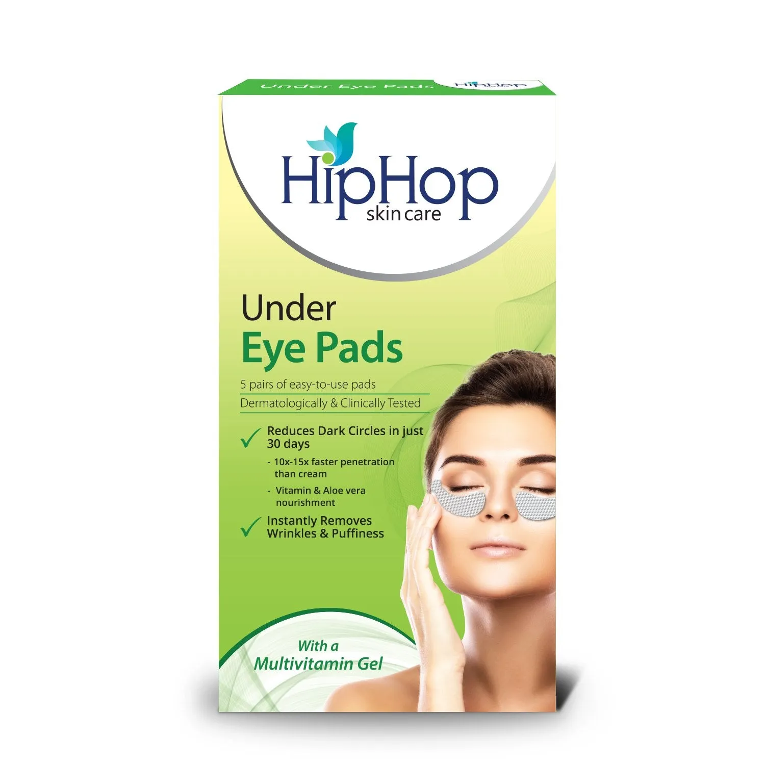 HipHop Facial Wax Strips (Argan Oil, 20 Strips)   Under Eye Pads (Multivitamin Gel, 5 Pairs)
