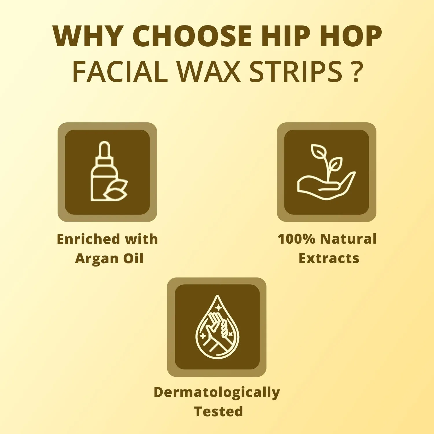HipHop Facial Wax Strips (Argan Oil, 20 Strips)   Under Eye Pads (Multivitamin Gel, 5 Pairs)
