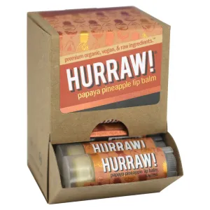 Hurraw! Papaya Pineapple Lip Balm 4.8g x 24 Display