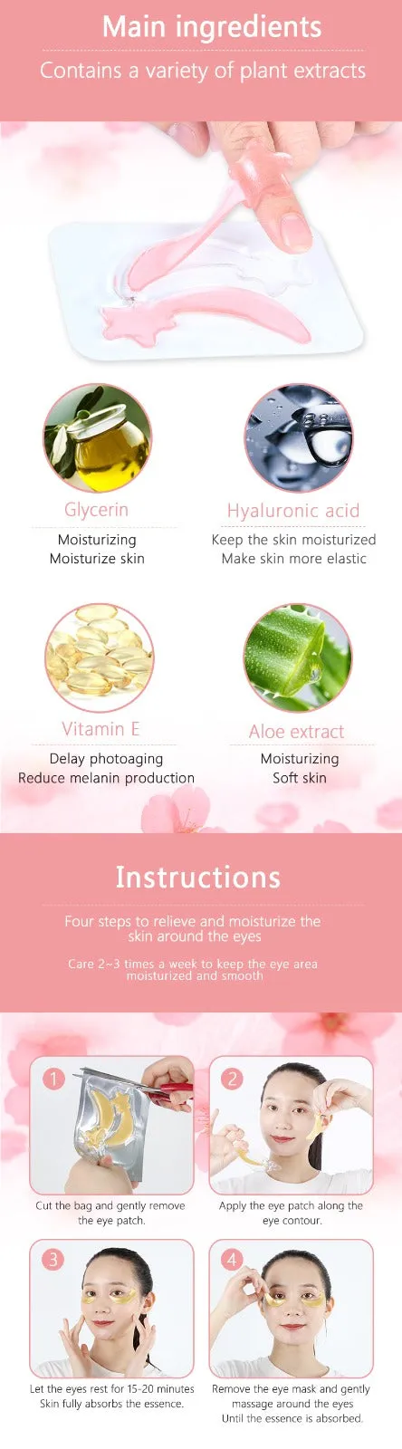 Hydrogel Eye Mask Patch Under Dark Circles Anti Aging Stars(10 Pack)