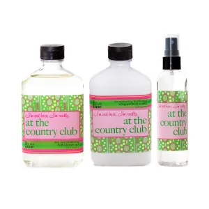 I'm not here, I'm really...at the country club: bath/shower gel, body souffle & dry oil perfume