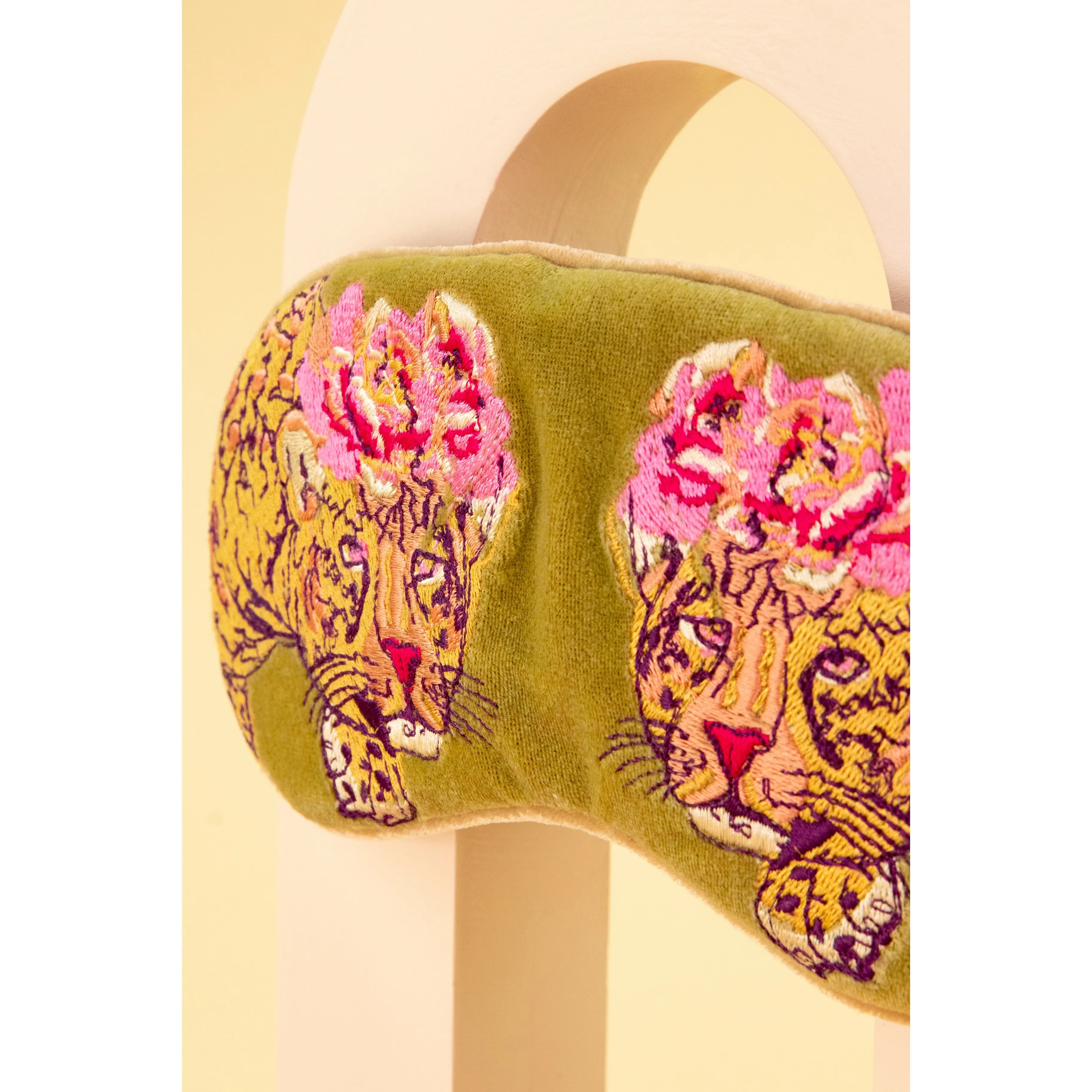 Into The Wild Velvet Leopard Eye Mask
