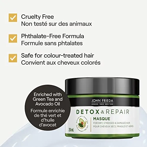 John Frieda Detox and Repair Masque/Mask for Dry, Damaged Hair (250 mL)