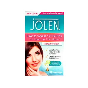 Jolen Face Wax Strip For Sensitive Skin 16Pcs