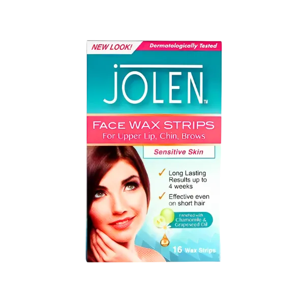 Jolen Face Wax Strip For Sensitive Skin 16Pcs