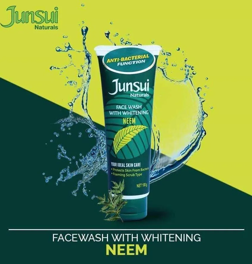 JUNSUI WHITENING FACE WASH NEEM 100GM