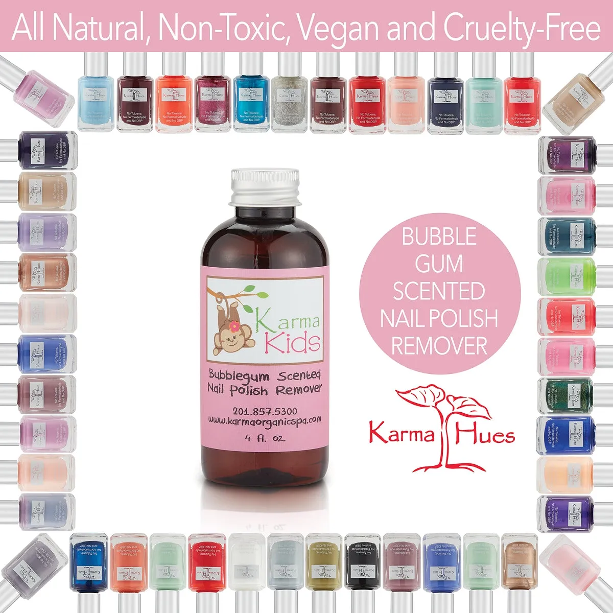 Karma Kids Nail Polish Remover, Bubblegum Scented