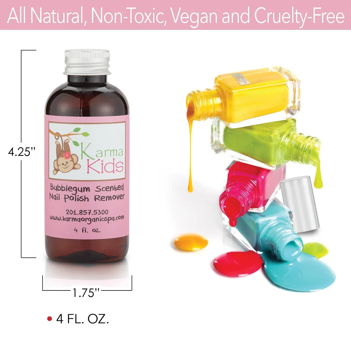 Karma Kids Nail Polish Remover, Bubblegum Scented