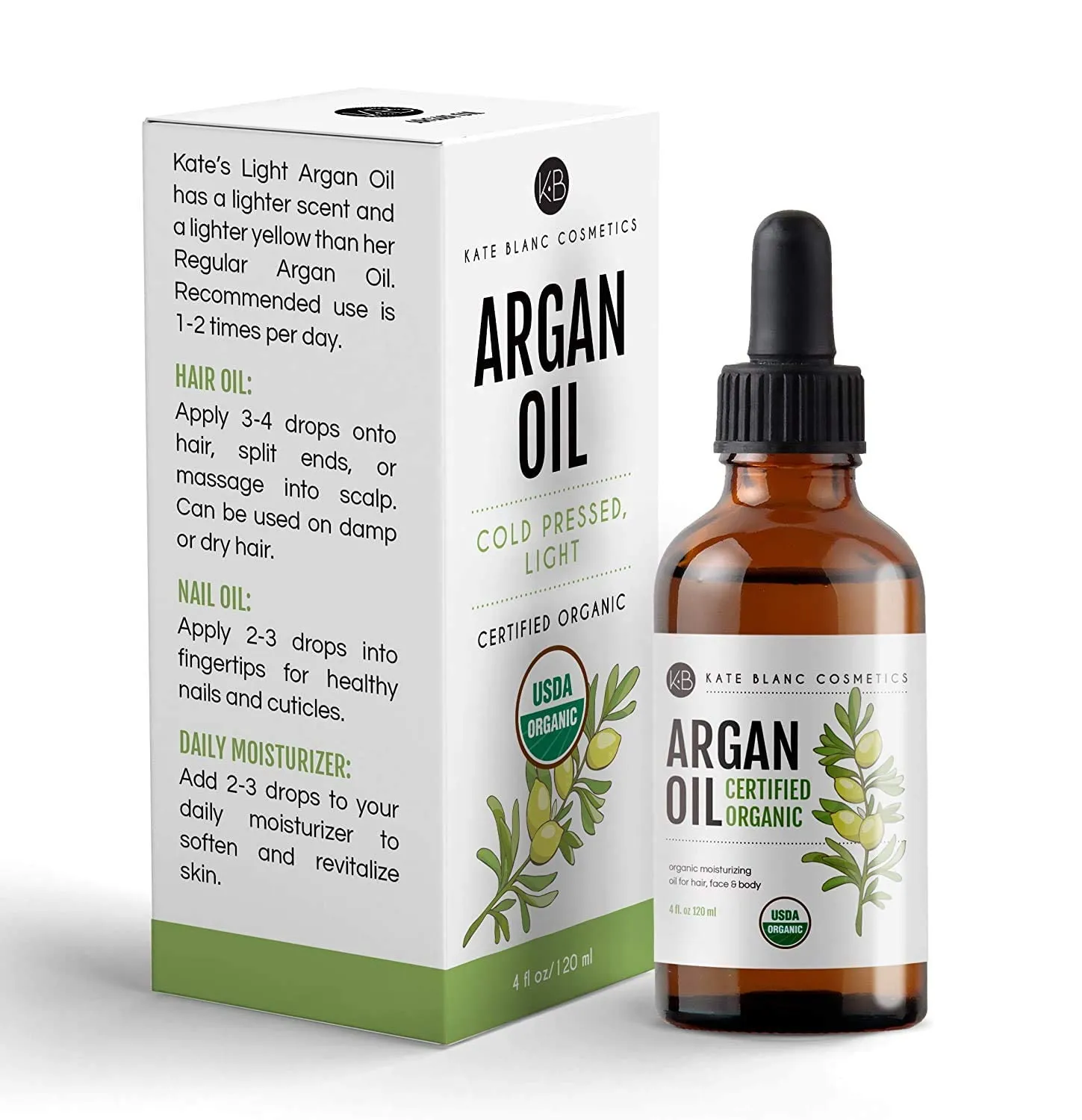 Kate Blanc Cosmetics: 100% Pure and Cold Pressed Argan Oil (4oz)