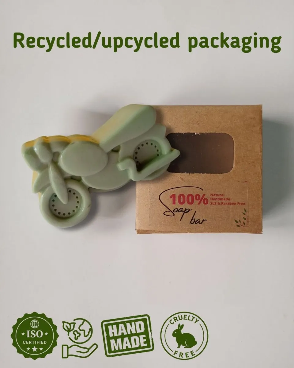 Kids Bike Shaped Goat Milk Shea Butter Soap Bar 100g