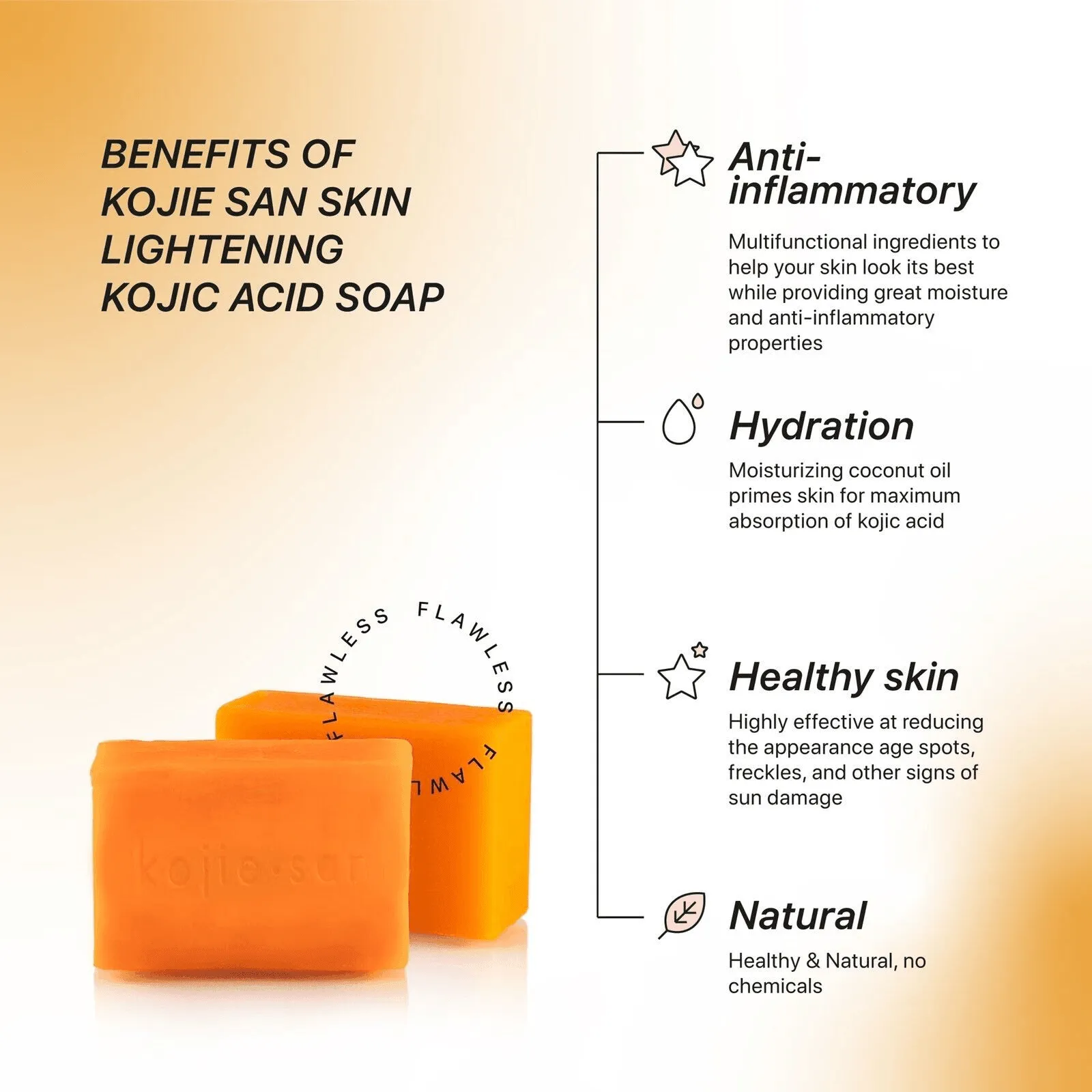 Kojie San Skin lightening Soap Classic - 2 Bars x 65g (Offer)