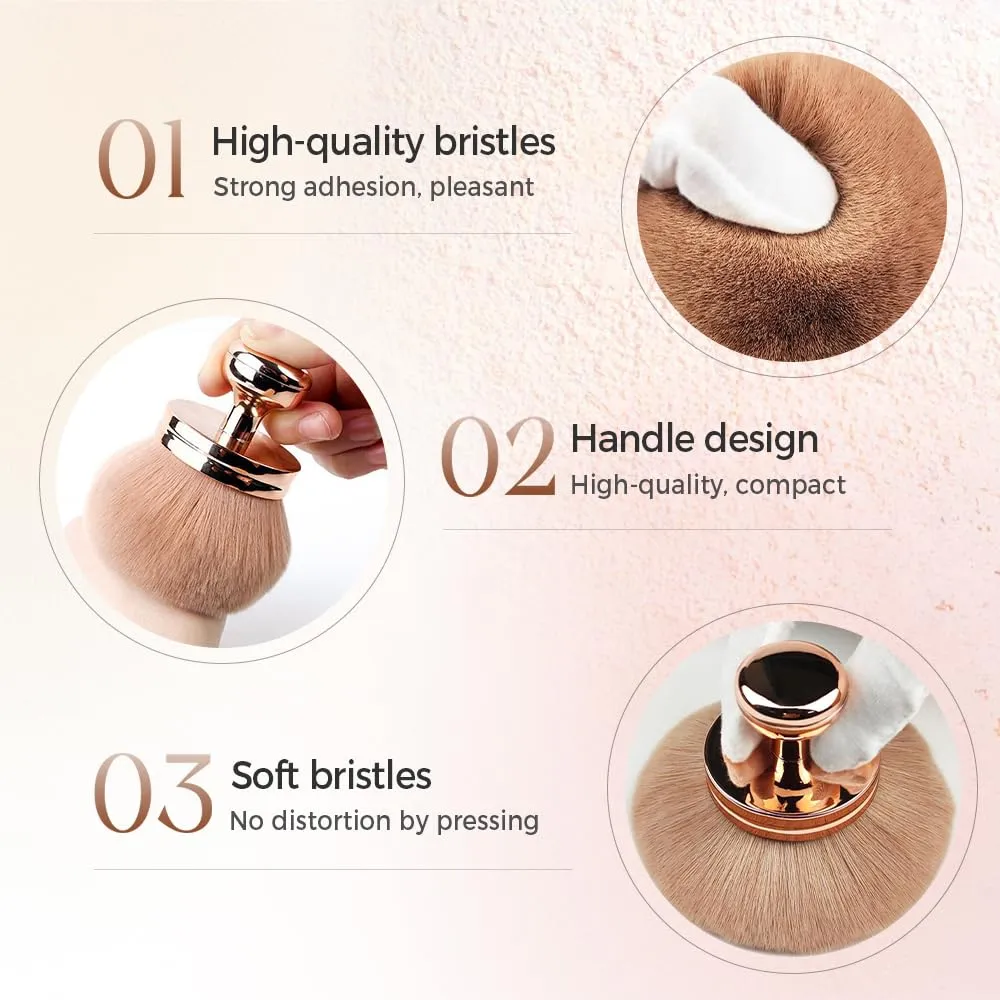 Large Makeup Brush 2025 New Extra Large Body Makeup Brush with Soft Bristles & Short Handle for Legs Back Face, Wide Foundation Oval, Blush Powder Suncreen Applicator (A)